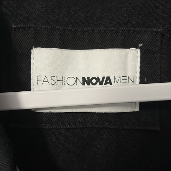Fashion Nova Men’s black denim jacket size: XL - Picture 2 of 6